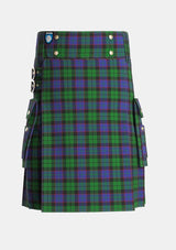 Utility_Ferguson_of_Balquhidder_Tartan_738_kilt_front_image_with_pleated_design_and_adjustable_buckles_for_men