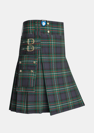 Utility_Ferguson_tartan_kilt_side_image_with_pleated_design_and_adjustable_buckles_for_men