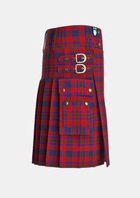 Utility_Fiddes_Tartan_121_kilt_right_image_with_pleated_design_and_adjustable_buckles_for_men