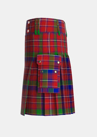 Utility_Fitzgerald_Dress_Tartan_1818_kilt_left_image_with_pleated_design_and_adjustable_buckles_for_men