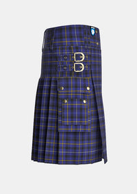Utility_Fleming_Tartan_2531_kilt_right_image_with_pleated_design_and_adjustable_buckles_for_men