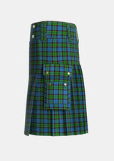Utility_Fletcher_2_Tartan_257_kilt_left_image_with_pleated_design_and_adjustable_buckles_for_men