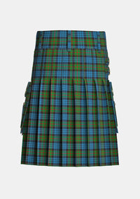 Utility_Fletcher_tartan_272_kilt_back_image_with_pleated_design_and_adjustable_buckles_for_men