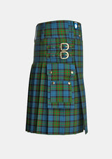 Utility_Fletcher_tartan_272_kilt_right_image_with_pleated_design_and_adjustable_buckles_for_men