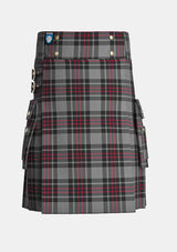 Utility_Flynn_Tartan_4056_kilt_front_image_with_pleated_design_and_adjustable_buckles_for_men