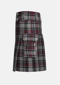Utility_Flynn_Tartan_4056_kilt_left_image_with_pleated_design_and_adjustable_buckles_for_men