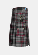 Utility_Flynn_Tartan_4056_kilt_right_image_with_pleated_design_and_adjustable_buckles_for_men