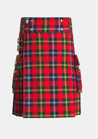 Utility_Forrester_Modern_Tartan_kilt_front_image_with_pleated_design_and_adjustable_buckles_for_men