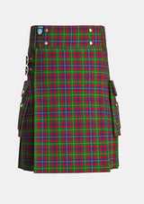 Utility_Forrester_Tartan_2386_kilt_front_image_with_pleated_design_and_adjustable_buckles_for_men
