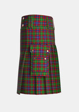 Utility_Forrester_Tartan_2386_kilt_left_image_with_pleated_design_and_adjustable_buckles_for_men