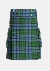 Utility_Forsyth_2_Tartan_2085_kilt_front_image_with_pleated_design_and_adjustable_buckles_for_men
