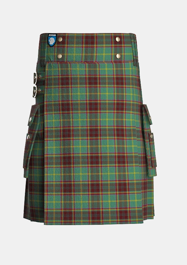 Utility_Fortnum_Mason_Tartan_13215_kilt_front_image_with_pleated_design_and_adjustable_buckles_for_men