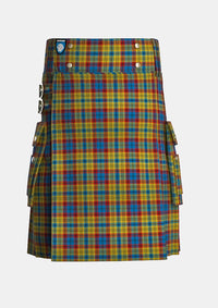 Utility_Franklin_Tartan_6678_kilt_front_image_with_pleated_design_and_adjustable_buckles_for_men
