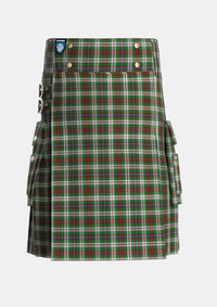 Utility_Fraser_Hunting_Dress_Tartan_603_kilt_front_image_with_pleated_design_and_adjustable_buckles_for_men