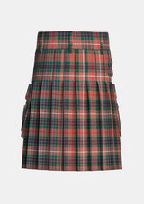 Utility_Fraser_Hunting_Modern_Tartan_kilt_back_image_with_pleated_design_and_adjustable_buckles_for_men