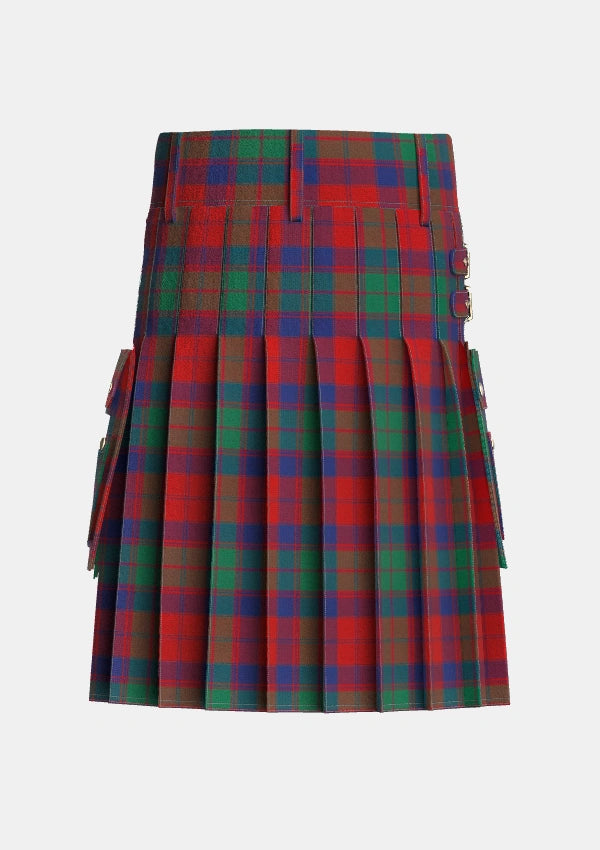 Utility_Fraser_of_Struy_Tartan_528_kilt_back_image_with_pleated_design_and_adjustable_buckles_for_men