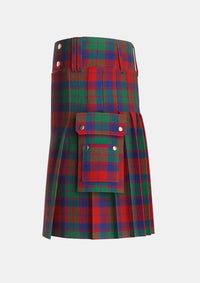 Utility_Fraser_of_Struy_Tartan_528_kilt_left_image_with_pleated_design_and_adjustable_buckles_for_men
