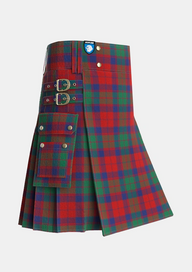 Utility_Fraser_of_Struy_Tartan_528_kilt_side_image_with_pleated_design_and_adjustable_buckles_for_men