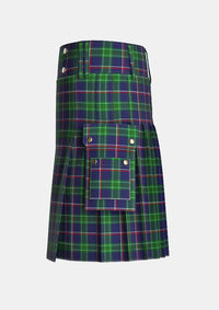 Utility_Fred_Perry_Tartan_10902_kilt_left_image_with_pleated_design_and_adjustable_buckles_for_men
