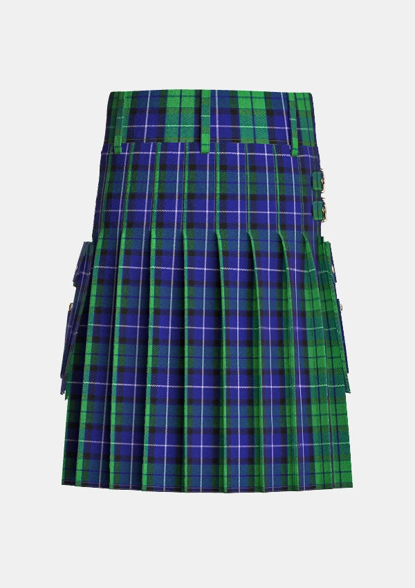 Utility_Freedom_Tartan_kilt_back_image_with_pleated_design_and_adjustable_buckles_for_men