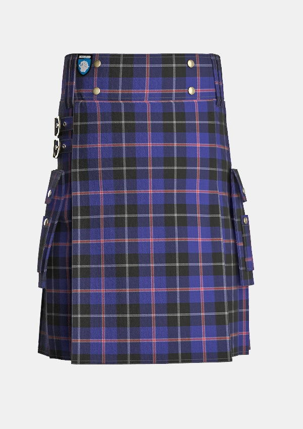 Utility_Fuller_of_Hopewell_Tartan_6781_kilt_front_image_with_pleated_design_and_adjustable_buckles_for_men