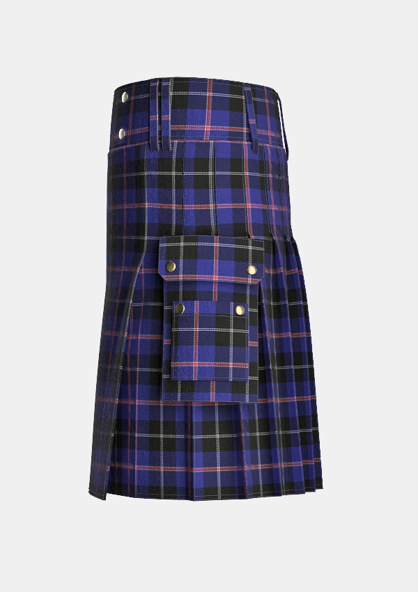 Utility_Fuller_of_Hopewell_Tartan_6781_kilt_left_image_with_pleated_design_and_adjustable_buckles_for_men