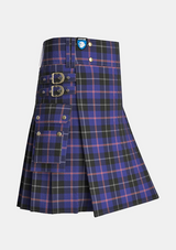 Utility_Fuller_of_Hopewell_Tartan_6781_kilt_side_image_with_pleated_design_and_adjustable_buckles_for_men