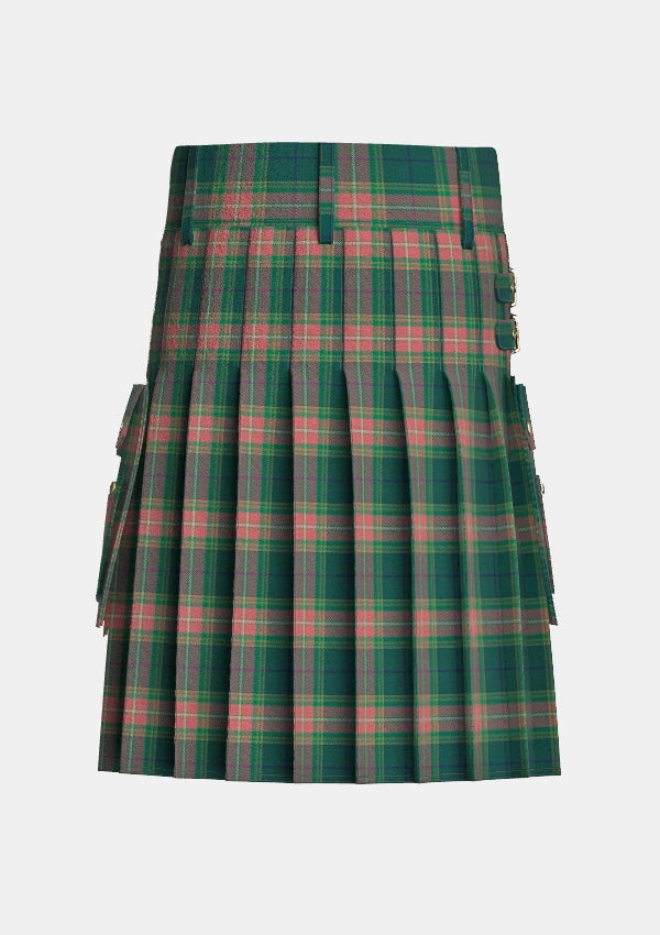 Utility_Gallagher_Ancient_Tartan_4053_kilt_back_image_with_pleated_design_and_adjustable_buckles_for_men