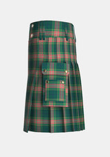 Utility_Gallagher_Ancient_Tartan_4053_kilt_left_image_with_pleated_design_and_adjustable_buckles_for_men