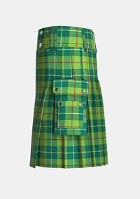 Utility_Galloway_Hunting_tartan_1467_kilt_left_image_with_pleated_design_and_adjustable_buckles_for_men