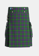 Utility_Gary_Garry_Personal_Tartan_4189_kilt_front_image_with_pleated_design_and_adjustable_buckles_for_men