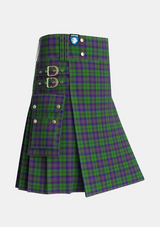 Utility_Gary_Garry_Personal_Tartan_4189_kilt_side_image_with_pleated_design_and_adjustable_buckles_for_men