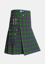 Utility_Gary_Garry_Personal_Tartan_4189_kilt_side_image_with_pleated_design_and_adjustable_buckles_for_men