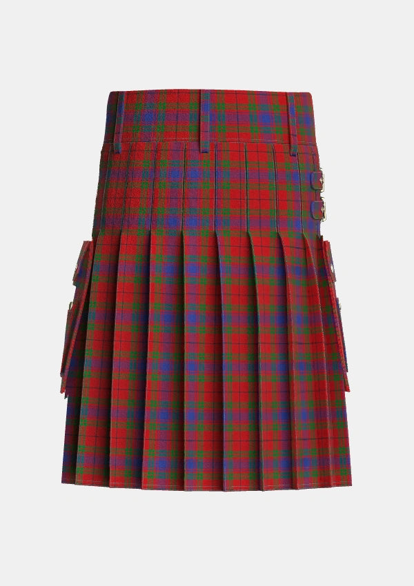 Utility_Gates_Tartan_6309_kilt_back_image_with_pleated_design_and_adjustable_buckles_for_men