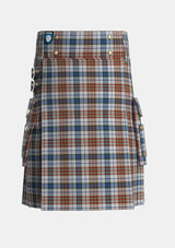 Utility_Gayre_Arisaidh_Tartan_176_kilt_front_image_with_pleated_design_and_adjustable_buckles_for_men