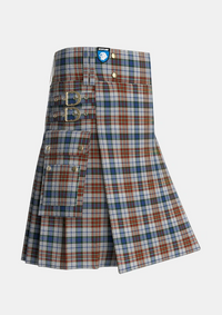 Utility_Gayre_Arisaidh_Tartan_176_kilt_side_image_with_pleated_design_and_adjustable_buckles_for_men