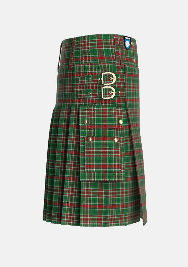 Utility_Gayre_Bodyguard_2_Tartan_1154_kilt_right_image_with_pleated_design_and_adjustable_buckles_for_men