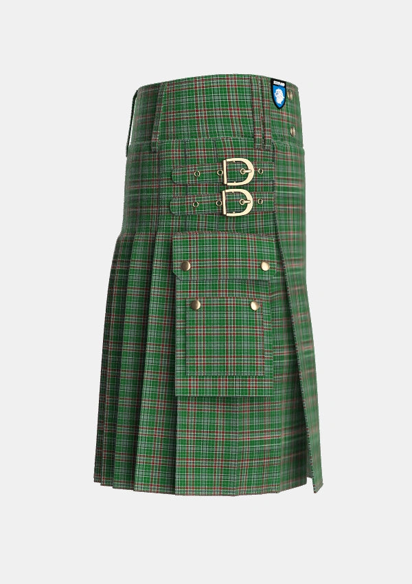 Utility_Gayre_Dress_Tartan_161_kilt_right_image_with_pleated_design_and_adjustable_buckles_for_men