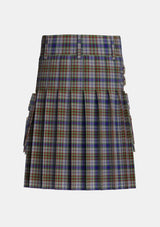 Utility_Gayre_Hunting_Tartan_165_kilt_back_image_with_pleated_design_and_adjustable_buckles_for_men