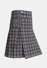 Utility_Gayre_Hunting_Tartan_165_kilt_side_image_with_pleated_design_and_adjustable_buckles_for_men