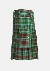 Utility_Gayre_Tartan_164_kilt_left_image_with_pleated_design_and_adjustable_buckles_for_men