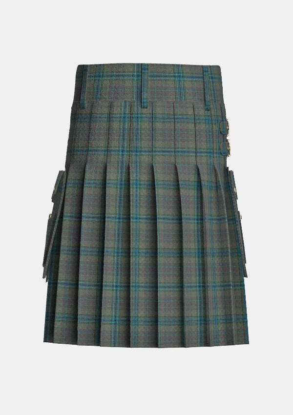 Utility_Giants_Causeway_Tartan_10430_kilt_back_image_with_pleated_design_and_adjustable_buckles_for_men