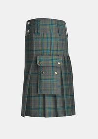 Utility_Giants_Causeway_Tartan_10430_kilt_left_image_with_pleated_design_and_adjustable_buckles_for_men