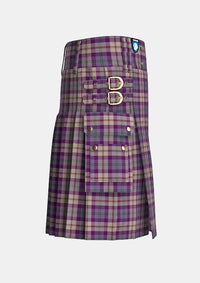 Utility_Gigha_Lilac_Tartan_7582_kilt_right_image_with_pleated_design_and_adjustable_buckles_for_men