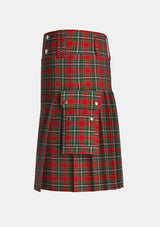 Utility_Gillespie_Tartan_1361_kilt_left_image_with_pleated_design_and_adjustable_buckles_for_men
