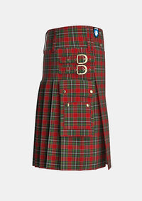 Utility_Gillespie_Tartan_1361_kilt_right_image_with_pleated_design_and_adjustable_buckles_for_men