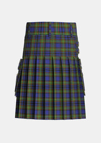 Utility_Gillies_1_Tartan_324_kilt_back_image_with_pleated_design_and_adjustable_buckles_for_men