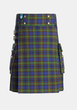 Utility_Gillies_1_Tartan_324_kilt_front_image_with_pleated_design_and_adjustable_buckles_for_men