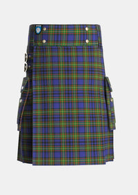 Utility_Gillies_1_Tartan_324_kilt_front_image_with_pleated_design_and_adjustable_buckles_for_men