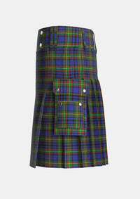 Utility_Gillies_1_Tartan_324_kilt_left_image_with_pleated_design_and_adjustable_buckles_for_men